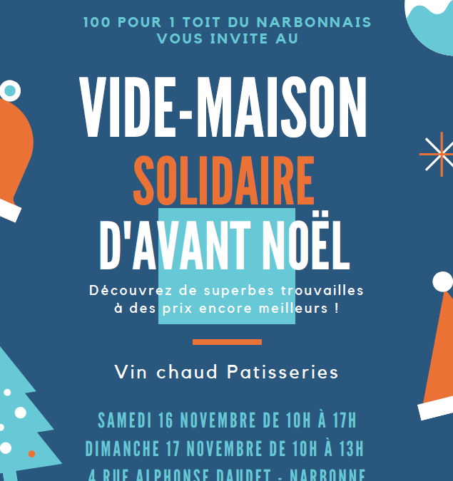 Vide-maison les 16 et 17 novembre à Narbonne !